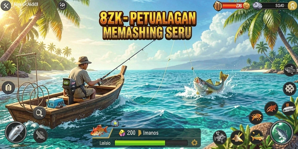 Tangkapan besar di laut dengan gameplay memancing yang seru.