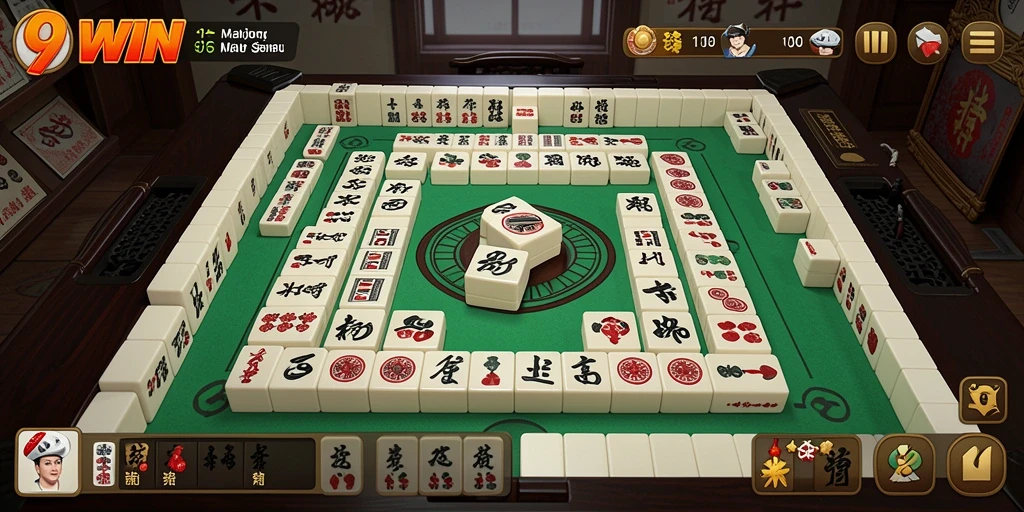 Screenshot gameplay Mahjong di 9WIN yang menampilkan aksi seru.