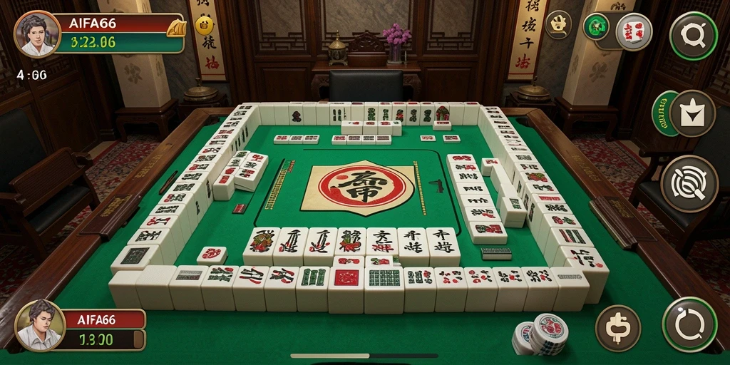 Screenshot AIFA66 menampilkan pemain menikmati permainan Mahjong yang seru.