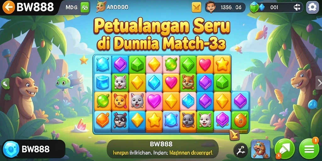 Tampilan gameplay seru dari BW888 dalam kategori Match-3.