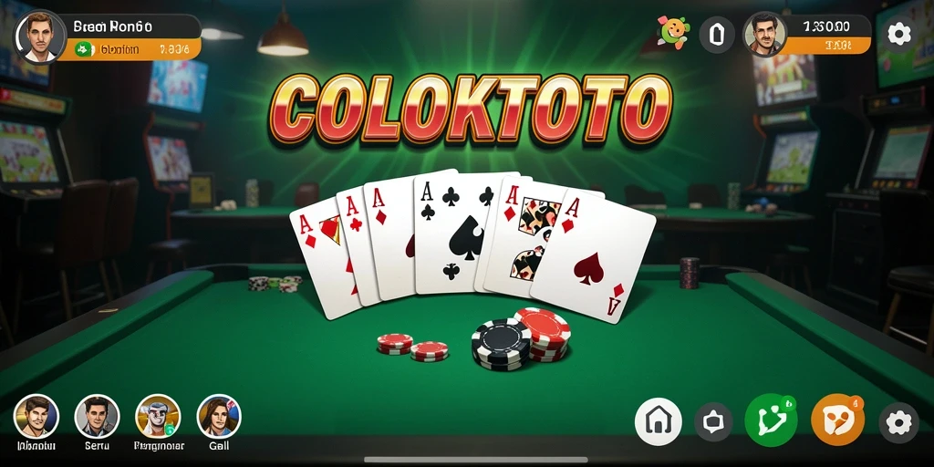 Screenshot gameplay COLOKTOTO yang menunjukkan momen menegangkan bermain Domino.