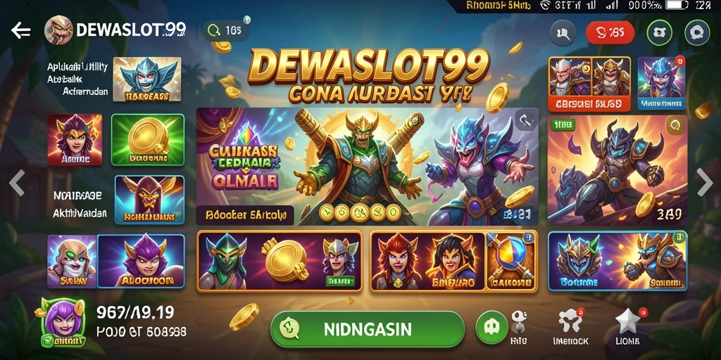 Tampilan antarmuka DEWASLOT99 yang modern dan user-friendly.