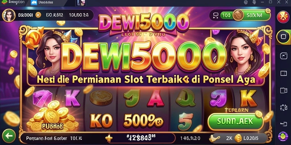 Tampilan menarik gameplay DEWI5000 yang penuh warna.