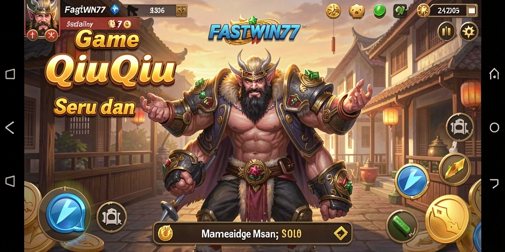Tampilan gameplay seru dari FASTWIN77 yang menggambarkan permainan QiuQiu.