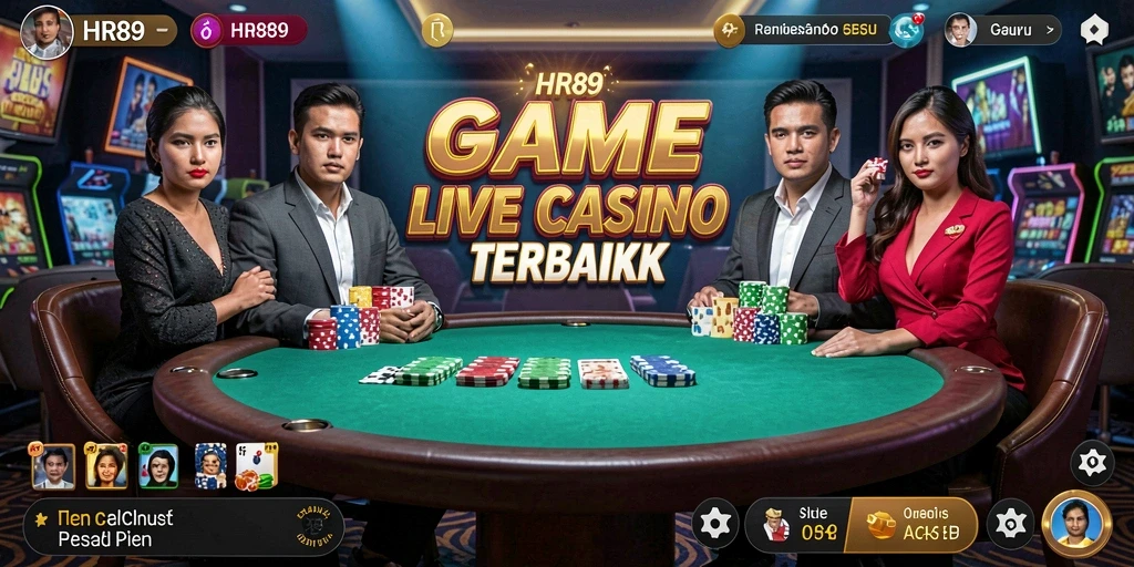 Tampilan gameplay Live Casino yang memukau di HR89.