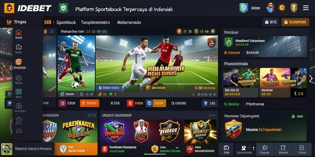 Tampilan gameplay IDEBET dengan berbagai pilihan taruhan olahraga.
