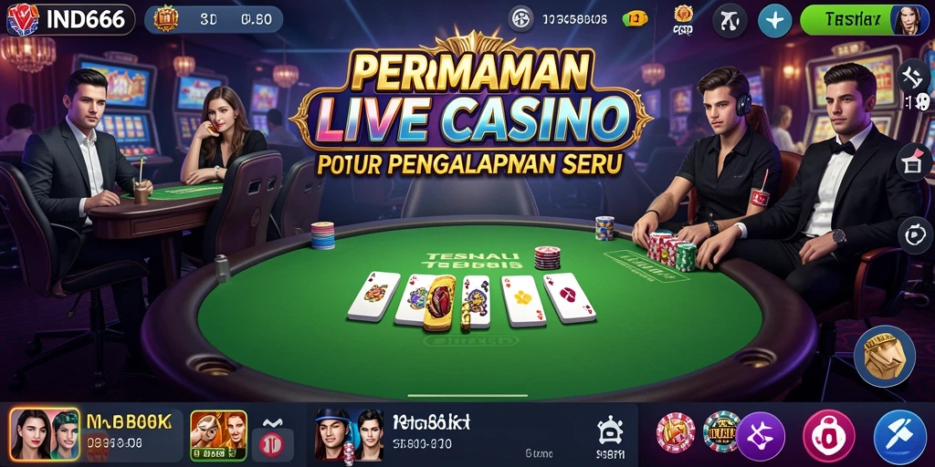 Tampilan gameplay Live Casino yang menarik dan interaktif di IND666.