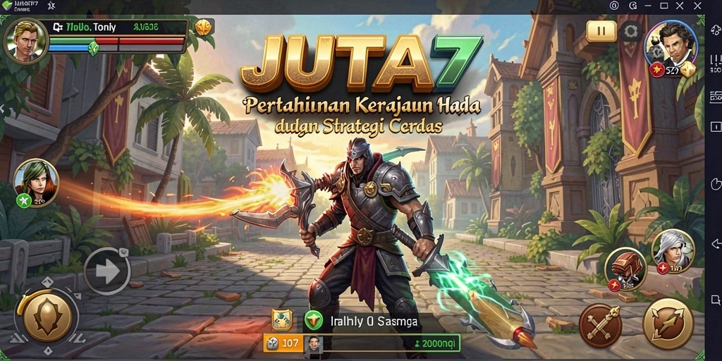 Tampilan gameplay JUTA7 yang menegangkan dan strategis.