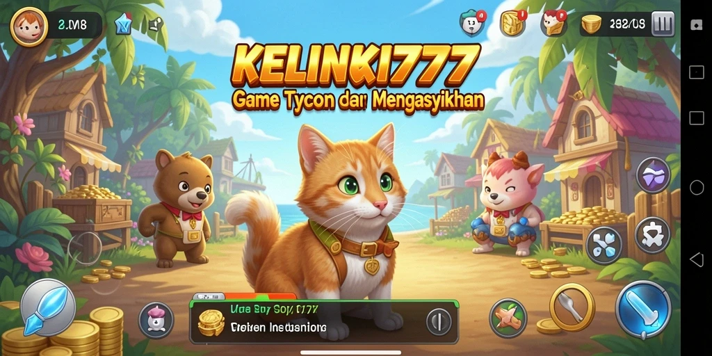 Tampilan gameplay KELINCI777 dengan elemen Tycoon yang menantang.