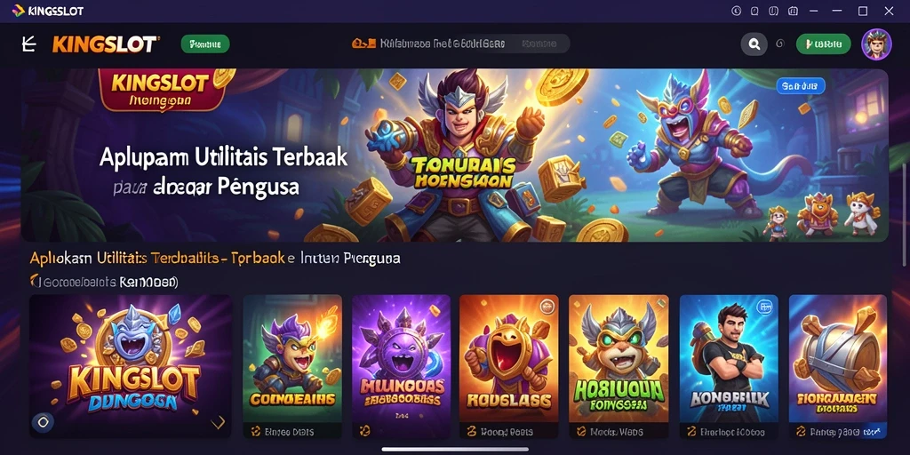 Tampilan antarmuka modern dan intuitif dari KINGSLOT.