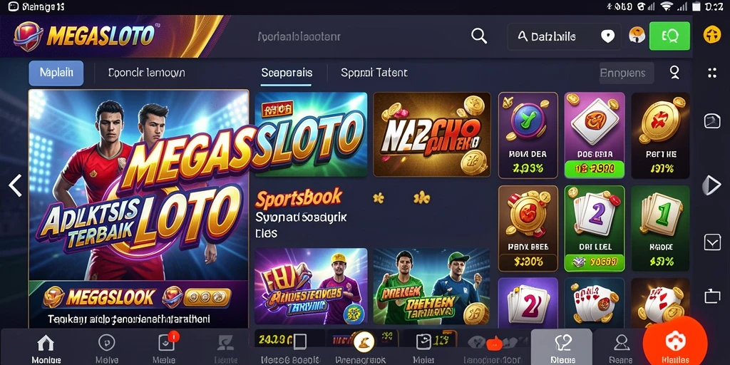 Tampilan gameplay MEGASLOTO yang menarik dan interaktif.