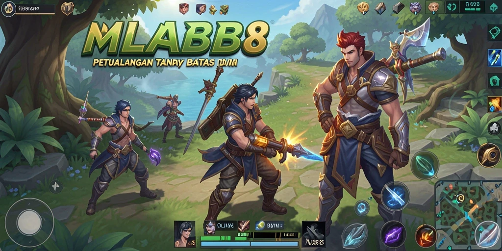 Screenshot gameplay MLBB8 menampilkan dunia luas yang penuh petualangan.