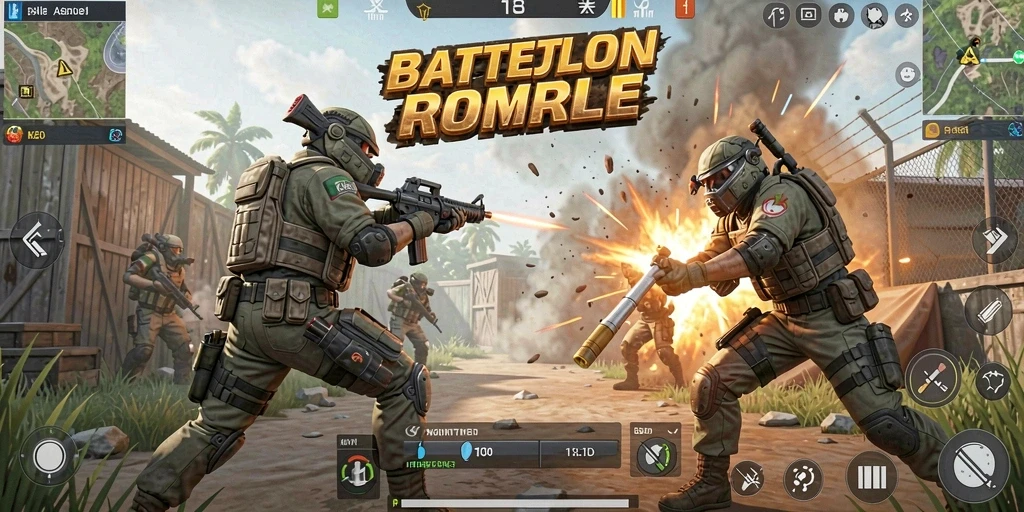 Gameplay seru MPOID dengan pertarungan Battle Royale yang mendebarkan.