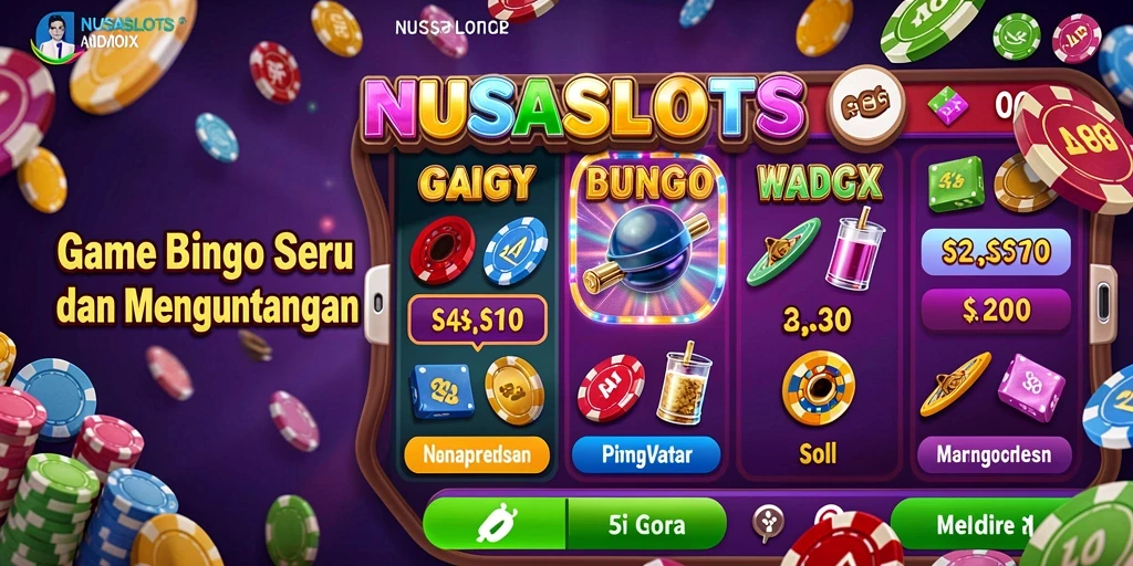 Tampilan gameplay NUSASLOTS yang seru dan penuh aksi Bingo.