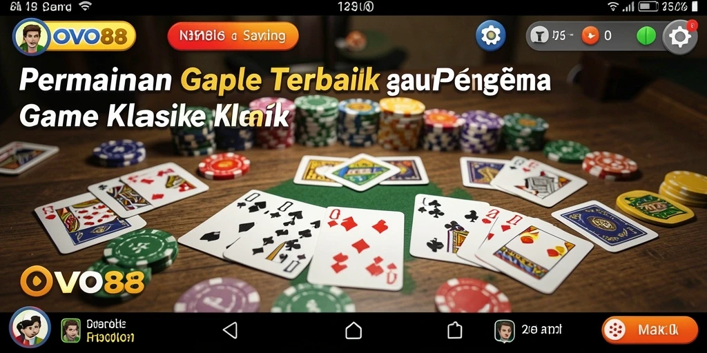 Tampilan gameplay Gaple yang seru dan interaktif dalam OVO88.