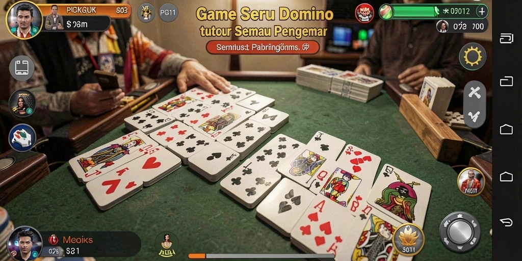 Screenshot gameplay PG11 menampilkan serunya permainan Domino yang memikat.