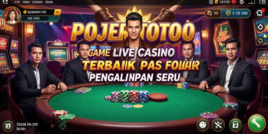 Tangkapan layar dari gameplay seru POJEROTOTO di Live Casino.