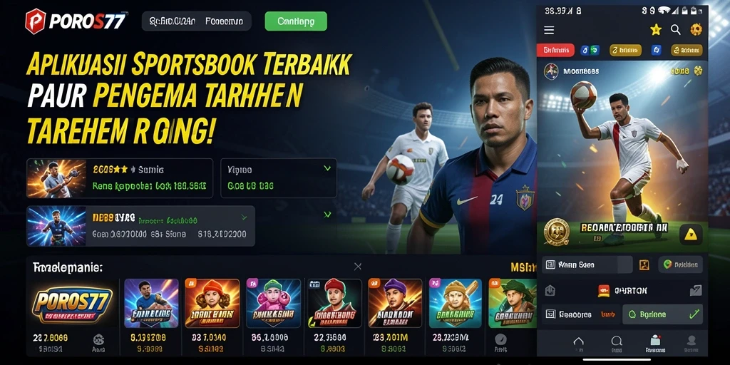 Screenshot utama POROS77 menampilkan antarmuka taruhan olahraga yang menarik.