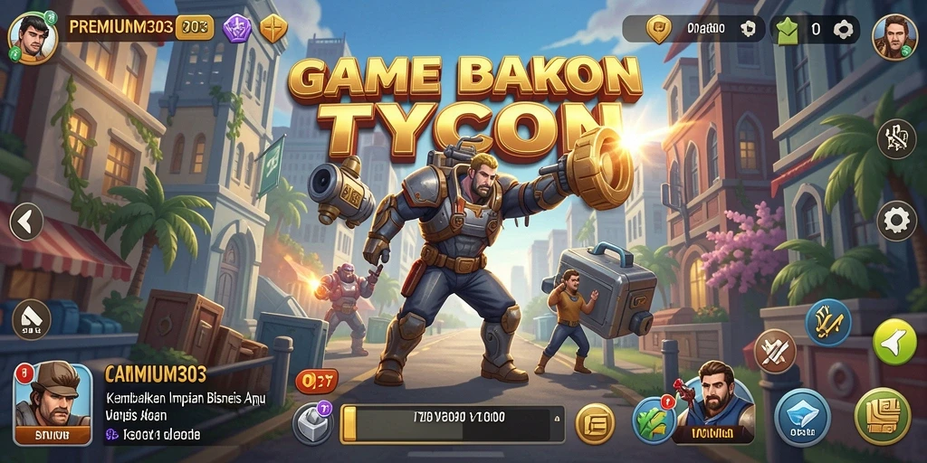 Tampilan gameplay menarik dari PREMIUM303 yang menunjukkan aspek Tycoon.