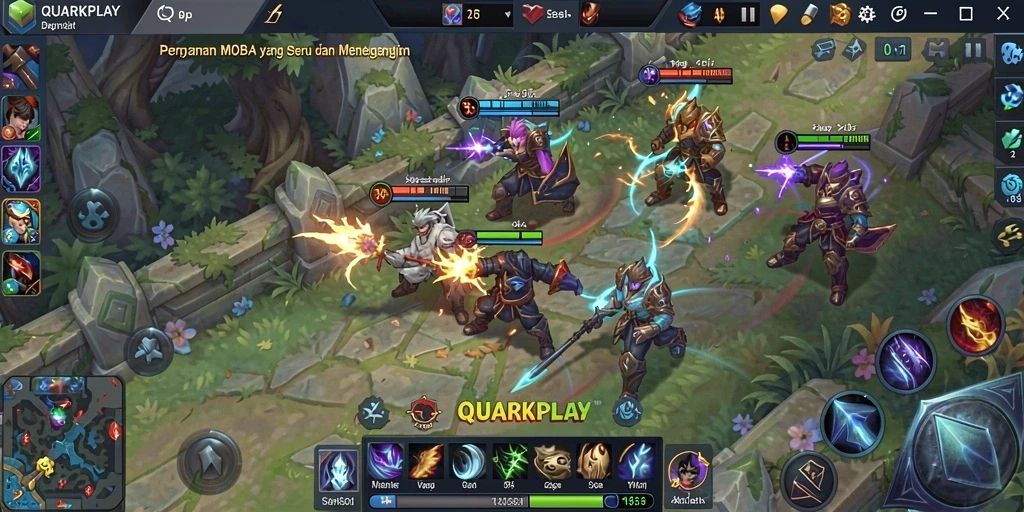 Tampilan gameplay seru dan mendebarkan di QUARKPLAY