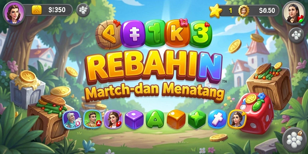 Screenshot gameplay <strong>REBAHIN</strong> menampilkan aksi mencocokkan yang seru.