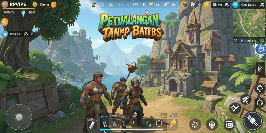 Screenshot RPVIP5 menampilkan petualangan epik di dunia terbuka.