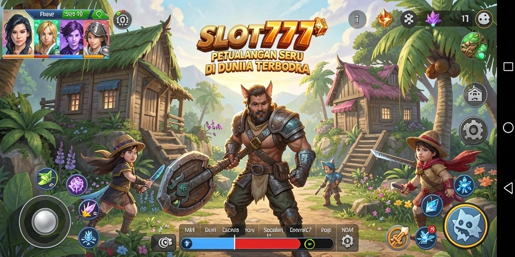 Tangkapan layar menunjukkan pemain menjelajahi dunia terbuka SLOT777.