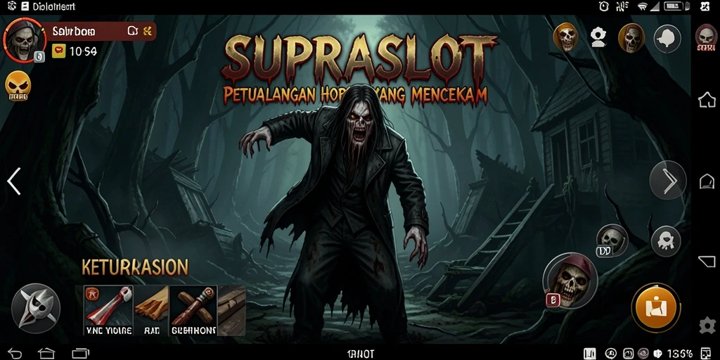 Tangkapan layar menampilkan momen menegangkan di SUPRASLOT.
