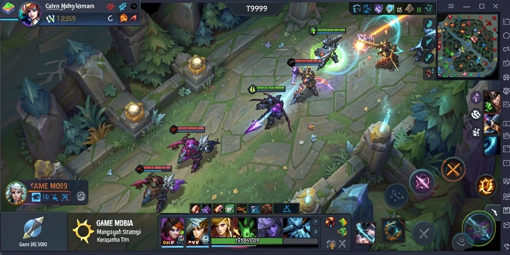 Tampilan gameplay T9999 yang menyuguhkan pertempuran seru dan kerjasama tim.