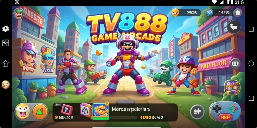 Screenshot utama TV888 menampilkan gameplay seru dan penuh tantangan.