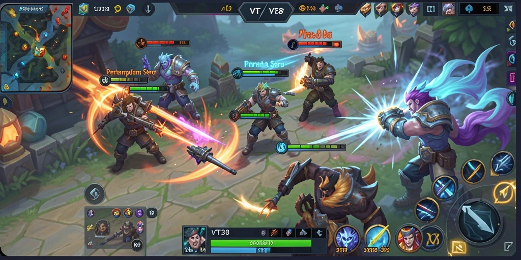 Gameplay seru dari pertarungan tim dalam VT38.