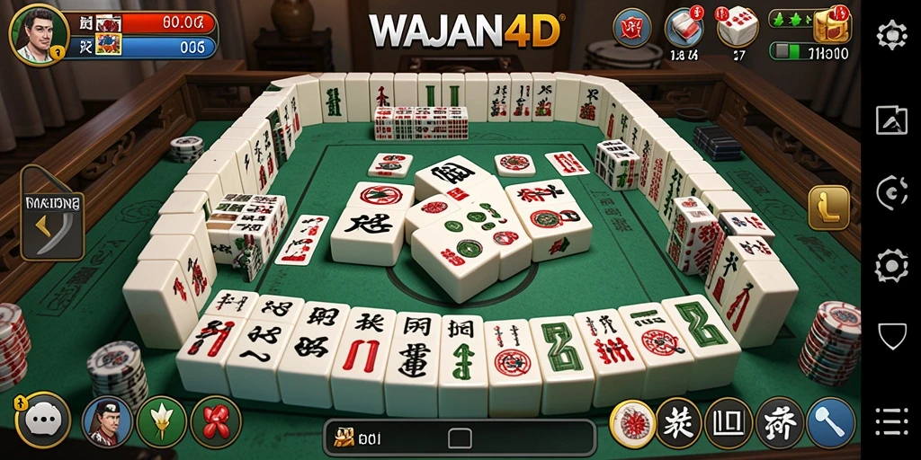 Tangkapan layar WAJAN4D menampilkan gameplay Mahjong yang menarik.